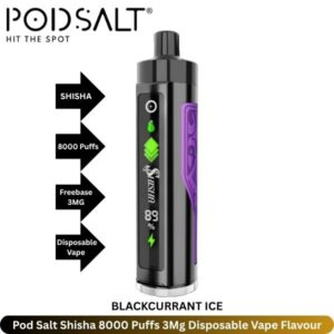 Pod Salt Shisha 8000 Puffs 3Mg Blackcurrant Ice