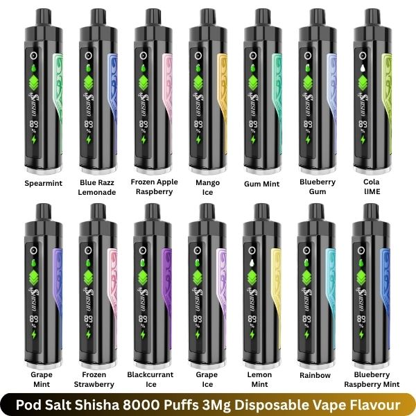 Pod Salt Shisha 8000 Puffs 3Mg Disposable