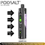Pod Salt Shisha 8000 Puffs 3Mg Grape Ice
