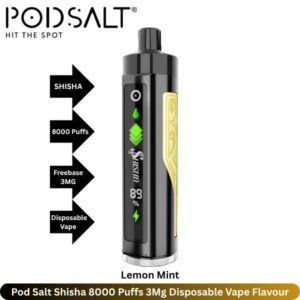 Pod Salt Shisha 8000 Puffs 3Mg Lemon Mint