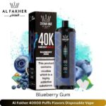 Al Fakher 40000 Puffs Flavors Blueberry Gum Disposable Vape