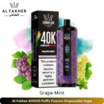 Al Fakher 40000 Puffs Flavors Grape Mint Disposable Vape