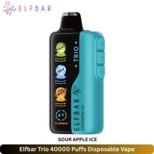 Elfbar Trio 40000 Puffs Disposable Vape Sour Apple Ice