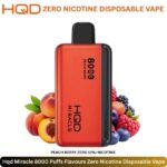 Hqd Miracle 8000 Puffs Flavours Peach Berry