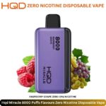 Hqd Miracle 8000 Puffs Flavours Raspberry Grape