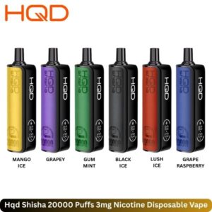 Hqd Shisha 20000 Puffs 3mg Nicotine Disposable Vape