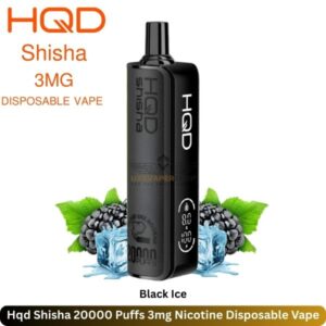 Hqd Shisha 20000 Puffs Black Ice 3mg Nicotine