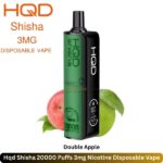 Hqd Shisha 20000 Puffs Double Apple 3mg Nicotine