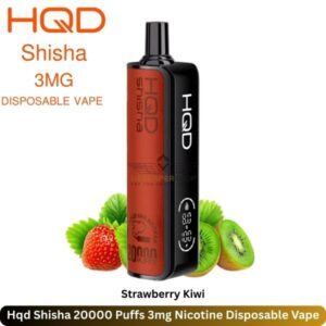 Hqd Shisha 20000 Puffs Strawberry Kiwi 3mg Nicotine