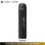 Ursa Nano S Vape Kit Full Black 800 mAh Battery
