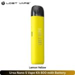 Ursa Nano S Vape Kit Lemon Yellow 800 mAh Battery