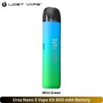 Ursa Nano S Vape Kit Mint Green 800 mAh Battery