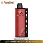 Vapesoul 40000 Puffs Disposable Vape Flavours Classic Strawberry Ice