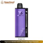 Vapesoul 40000 Puffs Disposable Vape Flavours Grape Ice