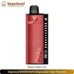 Vapesoul 40000 Puffs Disposable Vape Flavours Watermelon Ice