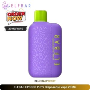 ELFBAR EP8000 Puffs Disposable Vape 20MG Blue Raspberry