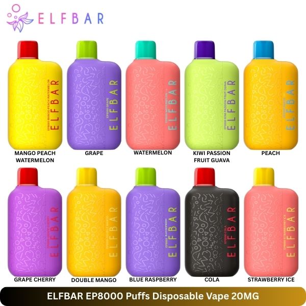 ELFBAR EP8000 Puffs Disposable Vape 20MG