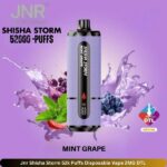 Jnr Shisha Storm 52k Puffs Disposable Vape Mint Grape