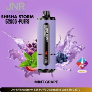 Jnr Shisha Storm 52k Puffs Disposable Vape Mint Grape