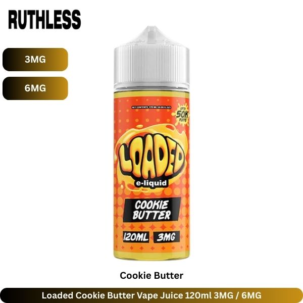 Loaded Cookie Butter Vape Juice 120ml 3MG 6MG