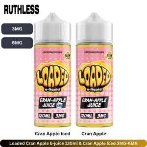 Loaded Cran Apple E-juice 120ml & Cran Apple Iced 3MG-6MG