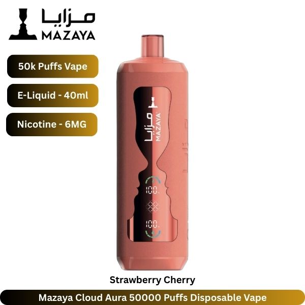 Mazaya Cloud Aura 50000 Puffs Strawberry Cherry Disposable Vape