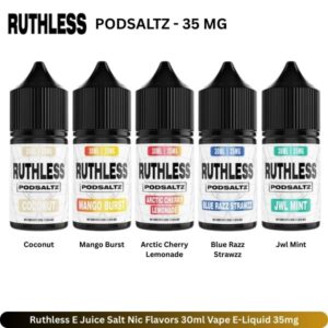 Ruthless E Juice Salt Nic Flavors 30ml
