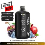 Vudu Disposable Vape Pro 30000 Puffs Blackberry Pomegranate Cherry Ice