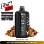 Vudu Disposable Vape Pro 30000 Puffs Caramel Tobacco