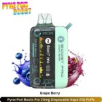 Pyne Pod Boots Pro 20mg Disposable Vape Grape Berry