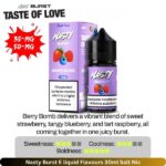 Nasty Burst E liquid Flavours List 30ml Berry Bomb Salt Nic