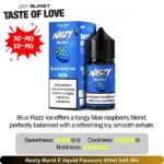 Nasty Burst E liquid Flavours List 30ml Blue Razz Ice Salt Nic