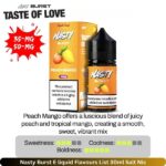 Nasty Burst E liquid Flavours List 30ml Peach Mango Salt Nic