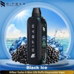 Rifbar Turbo X Slim 12K Puffs Disposable Vape Black Ice