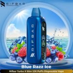 Rifbar Turbo X Slim 12K Puffs Disposable Vape Blue Razz Ice