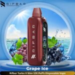 Rifbar Turbo X Slim 12K Puffs Disposable Vape Grape Ice