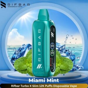 Rifbar Turbo X Slim 12K Puffs Disposable Vape Miami Mint