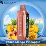 Rifbar Turbo X Slim 12K Puffs Disposable Vape Peach Mango Pineapple
