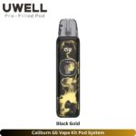 Caliburn G5 Vape Kit Pod System Black Gold