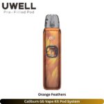 Caliburn G5 Vape Kit Pod System Orange Feathers