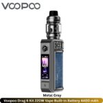 Voopoo Drag 6 Kit 220W Vape Metal Gray Color