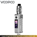 Voopoo Drag 6 Kit 220W Vape Silver Color