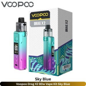 Voopoo Drag X2 80w Vape Kit - Uaevapershop in Dubai Voopoo Drag X2 80w Vape Kit Sky Blue